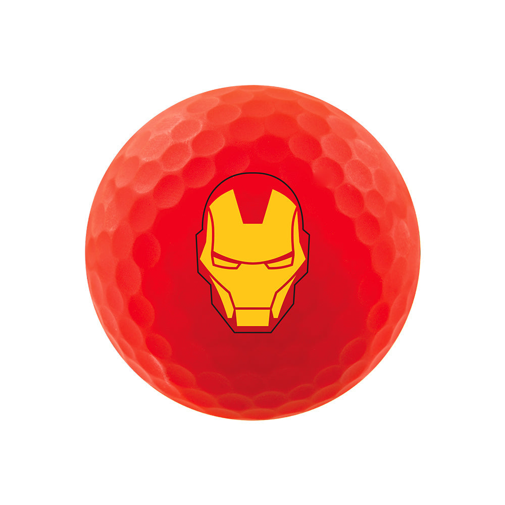 Red Iron Man Volvik Vimat matte golf ball