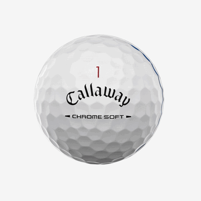 Callaway Chrome Soft 2026 — animation de la technologie Tour Fast Mantle